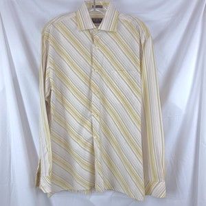 Vintage 80's VERSA button-up workshirt Yellow SZ 15.5